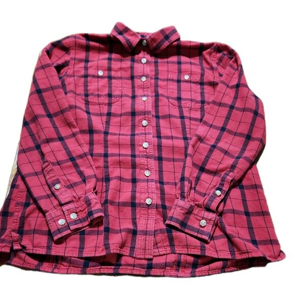 Duluth Other - Duluth Trading Co Mens Red Long Sleeve Button Down Shirt Size Large